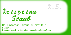 krisztian staub business card